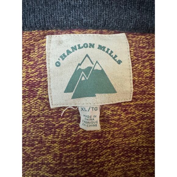 O'Hanlon Mills | Lambswool-Blend Melange Orange Relaxed Cardigan | Size XL - Picture 5 of 6